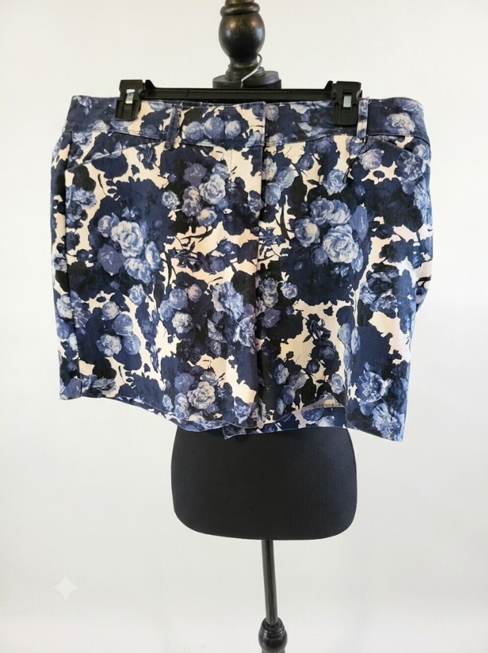 The Limited Navy Blue Floral Bermuda Shorts